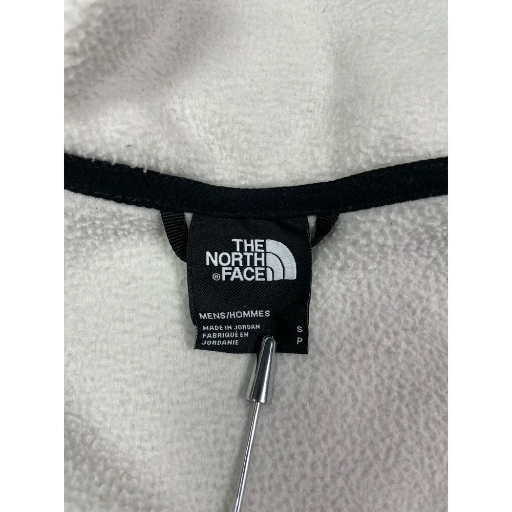 The North Face Men's Small TKA Attitude Full Zip Fleece Jacket White Black